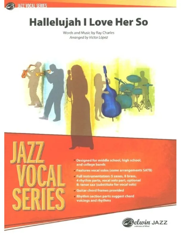 Sezónní Sleva Ray Charles Hallelujah I Love Her So (noty pro jazzový orchestr, zpěv, party, partitura)