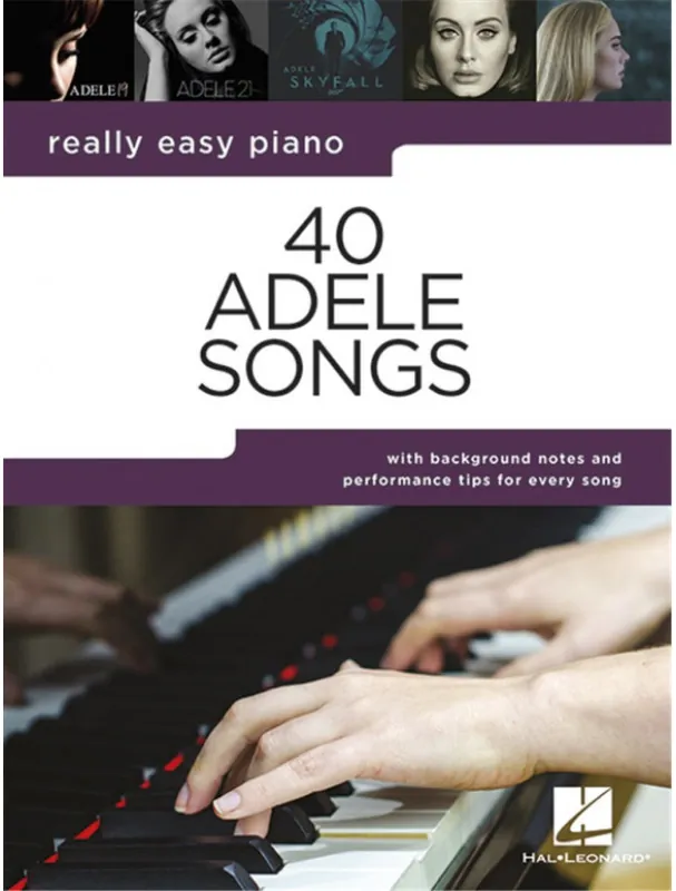 Novinka Really Easy Piano 40 Adele Songs (noty na snadný klavír)
