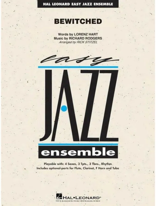 Speciální Cena Richard Rodgers Bewitched (snadné noty pro jazzový orchestr, party, partitura)