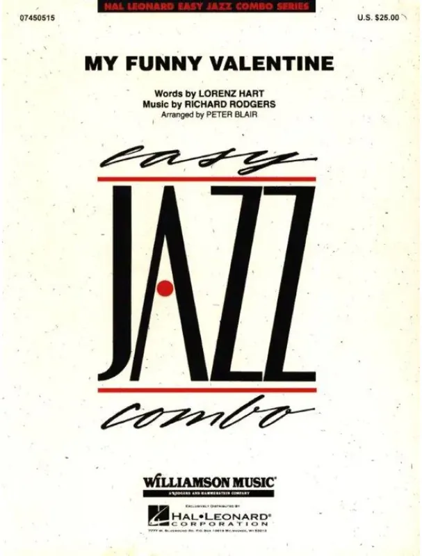 Pouze Dnes Richard Rodgers My Funny Valentine (noty pro jazzové kombo, party, partitura)