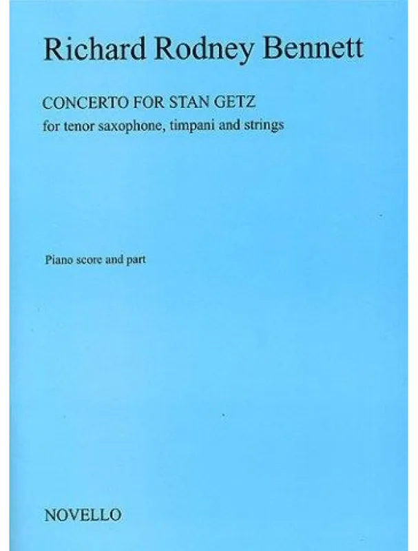 Zlevněný Richard Rodney Bennett Concerto For Stan Getz (Saxophone/Piano) (noty na tenorsaxofon, klavír)