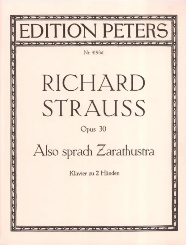 Cenový Hit Richard Strauss Also Sprach Zarathustra Op.30 (noty na klavír)