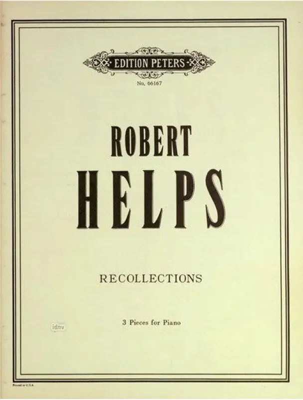 Nízká Cena Robert Helps Recollections (noty na klavír)