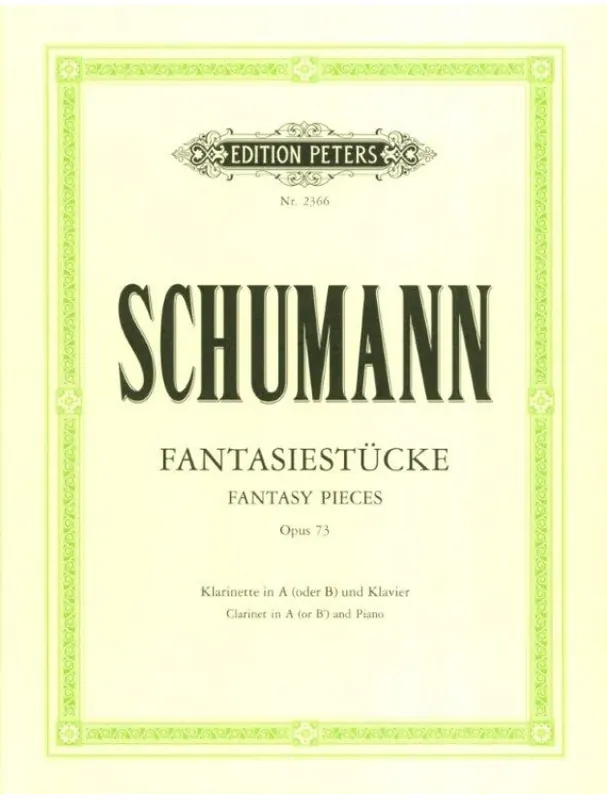 Výprodej Robert Schumann Fantasy Pieces Op.73 (noty na klarinet, klavír)