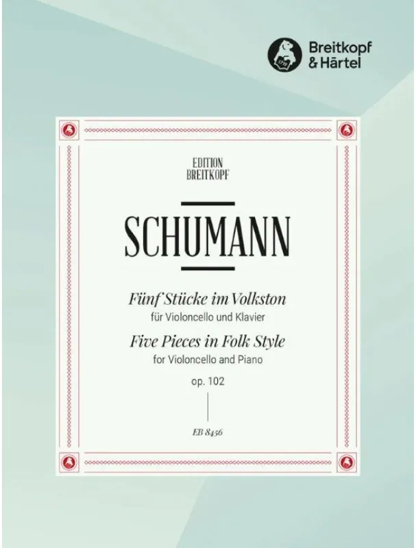 Značkový Robert Schumann Fünf Stücke im Volkston op.102 (noty na violoncello, klavír)