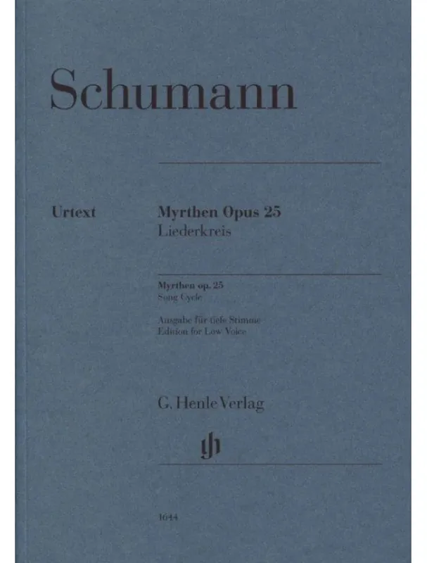 Robert Schumann Myrthen Op. 25 - Low Voice (noty na klavír, zpěv) Nakupujte Hned