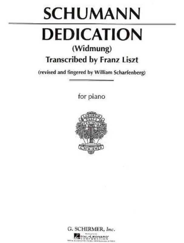 Robert Schumann Widmung (Dedication) (Arr. Liszt) (noty na sólo klavír) Oblíbený
