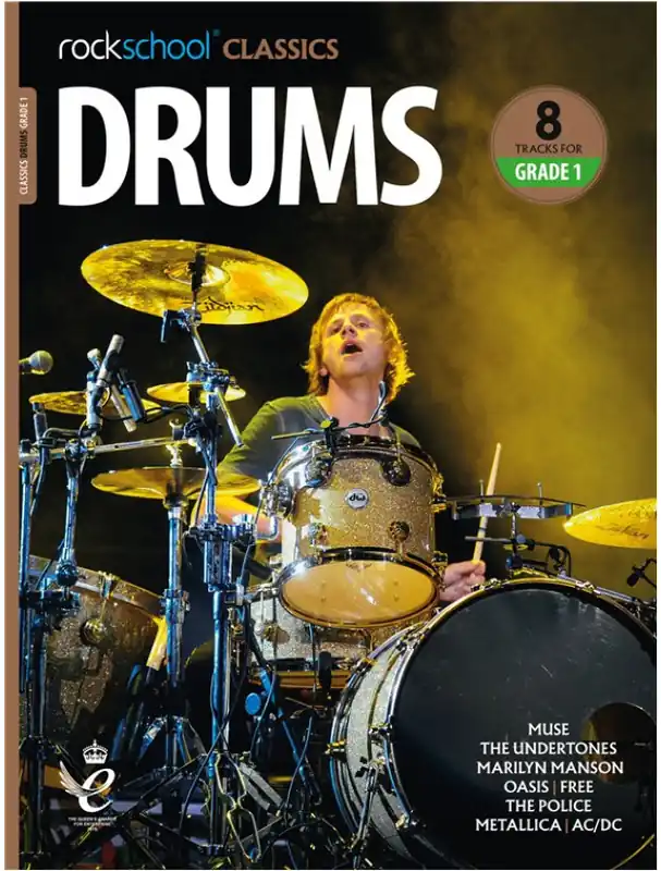 Nejlepší Cena Rockschool Classics Drums Grade 1 - 2018+ (noty na bicí) (+audio)