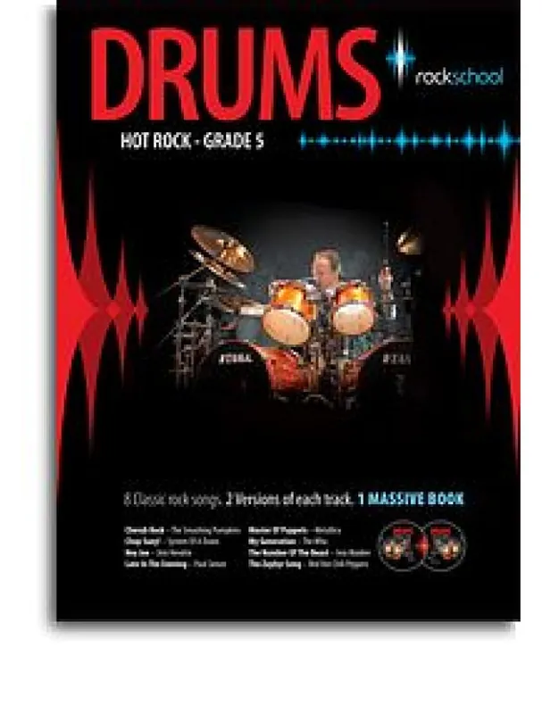 Rockschool Drums Hot Rock Grade Five (noty, bicí) (+audio) Ihned K Objednání