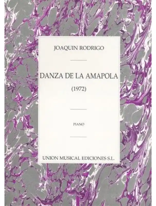 Víkendová Akce Rodrigo Danza De La Amapola For Piano (noty na sólo klavír)