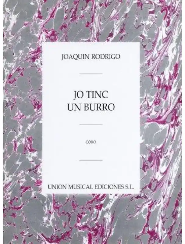 Sezónní Sleva Rodrigo Yo Tinc Un Burro Para Coro (noty na sborový zpěv SATB)