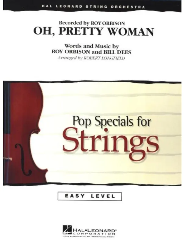 Speciální Cena Roy Orbison Oh, Pretty Woman (snadné noty pro smyčcový orchestr, party, partitura)