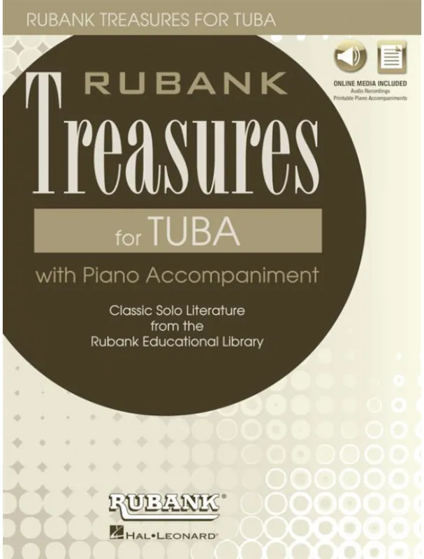 Rubank Treasures for Tuba (noty na tubu, klavír) (+audio) Novinka