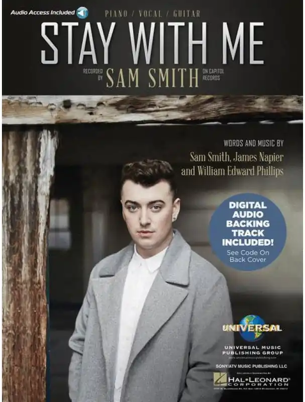 Víkendová Akce Sam Smith Stay with Me (noty na klavír, zpěv, akordy)(+audio)