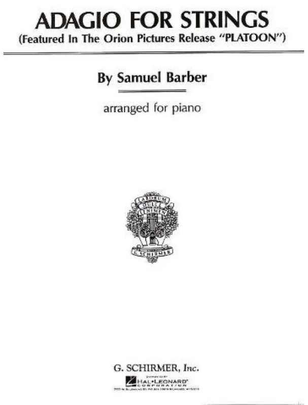 Samuel Barber Adagio For Strings (noty na sólo klavír) Autentický