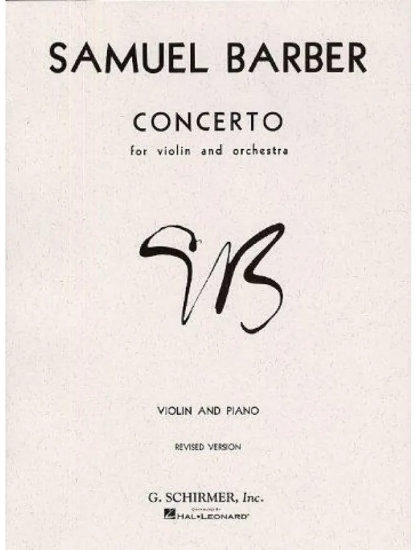 Samuel Barber Concerto For Violin And Orchestra (noty na housle, klavír) Sleva