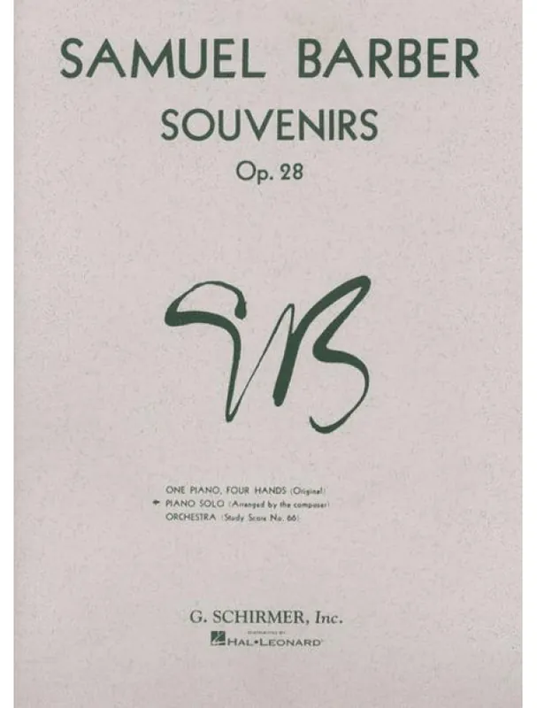 Finální Výprodej Samuel Barber Souvenirs Opus 28 (noty na klavír)