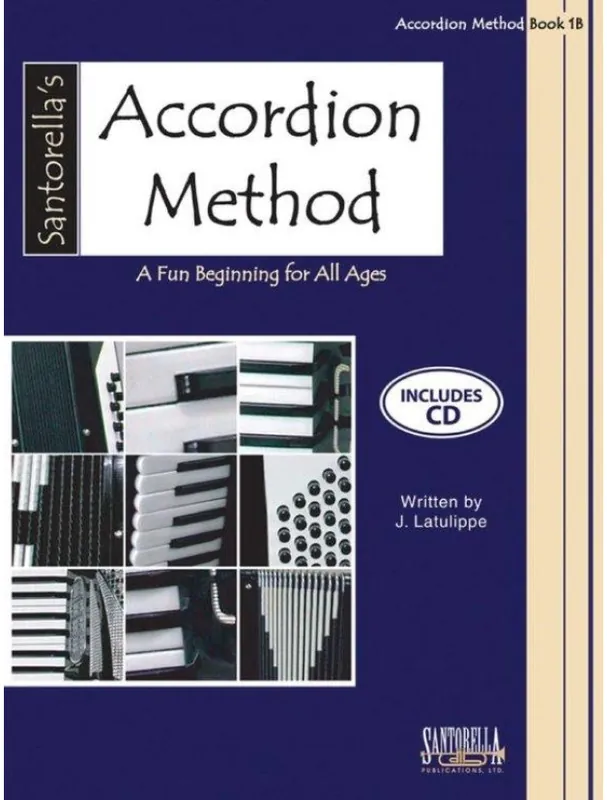 Levný Santorella’s Accordion Method Book 1, 1B (noty na akordeon)(+audio)