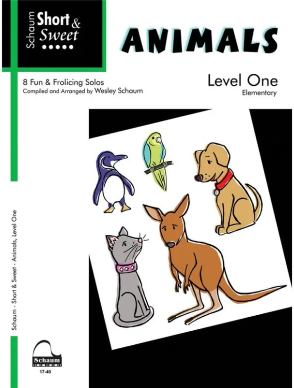Dokud Zásoby Vydrží Schaum Short & Sweet Animals - Level 1 (noty na klavír)