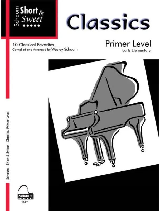 Schaum Short & Sweet Classics - Primer Level (noty na klavír) Akční Nabídka