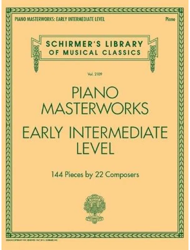 Schirmer‘s Library Of Musical Classics Volume 2109 Piano Masterworks – Early Intermediate Level (noty na sólo klavír) Must-Have
