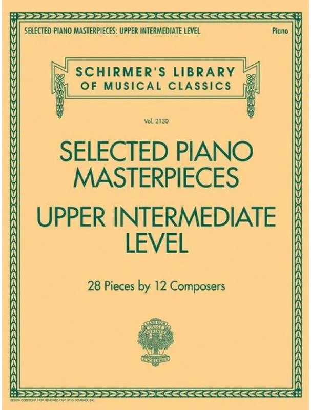 Selected Piano Masterpieces - Upper Intermediate Level (Piano Book) (noty na sólo klavír) Pouze Dnes