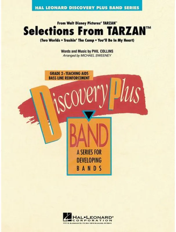 Selections from Tarzan (snadné noty pro koncertní orchestr, party, partitura) Značkový