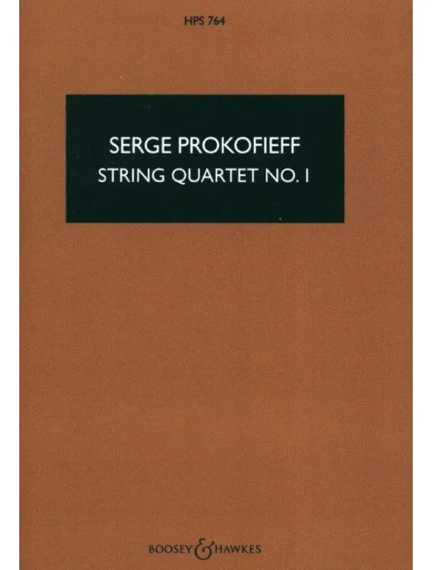 Jen Po Omezenou Doba Sergej Prokofjev String Quartet No. 1 op. 50 (noty pro smyčcový kvartet, kapesní partitura)