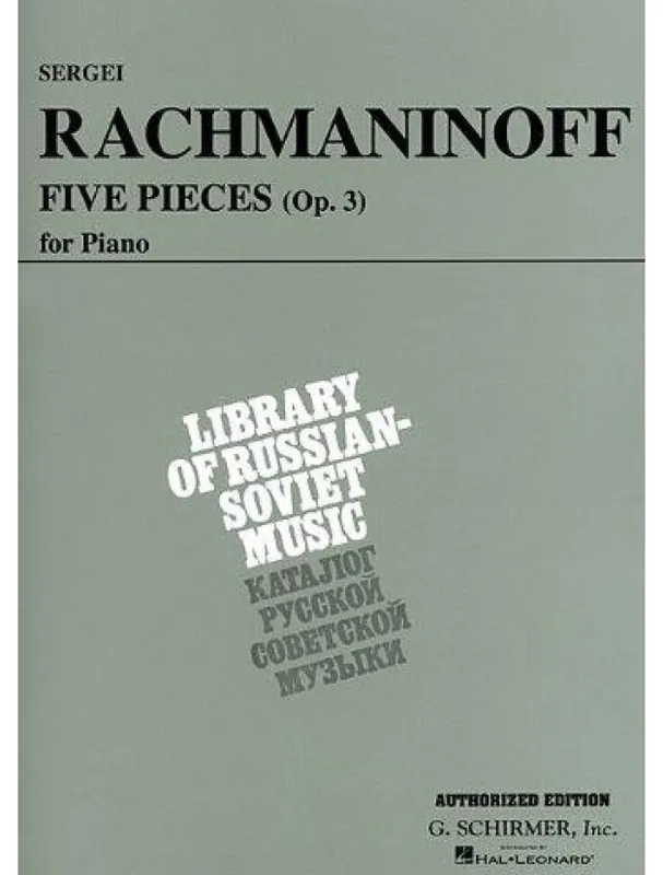 Ověřený Sergej Rachmaninov 5 Pieces Op. 3 (VAAP Edition) (noty na sólo klavír)