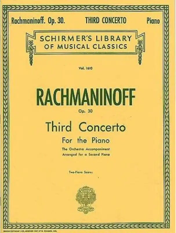 Dokud Zásoby Vydrží Sergej Rachmaninov Piano Concerto No.3 Op.30 (2 Piano Score) (noty na čtyřruční klavír)