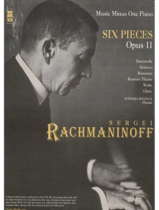 Sergej Rachmaninov Six Pieces, Opus 11 (noty na klavír) (+audio) Pouze Dnes