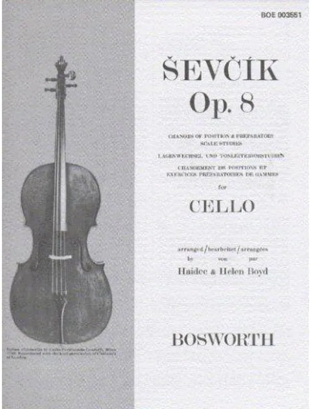 Nízká Cena Ševčík Cello Studies Changes Of Position And Preparatory Scale Studies Op.8 (noty na violoncello)