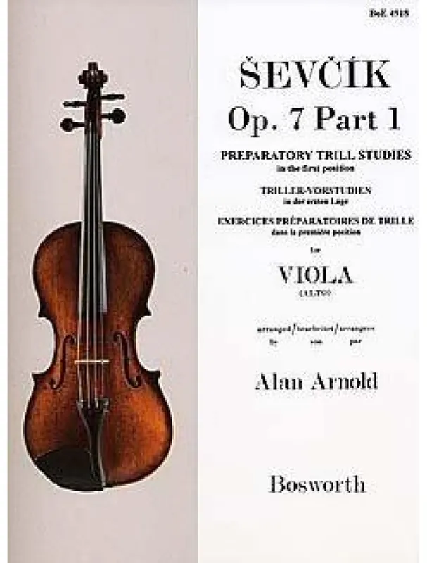 Ševčík Viola Studies Preparatory Trill Studies Op.7 Part 1 (noty na violu) Oblíbený