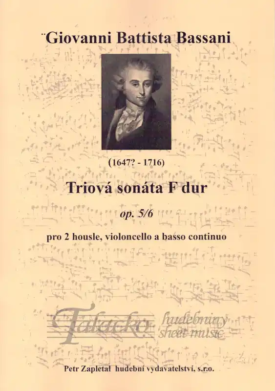 Triová sonáta F durr, op. 5/6, pro 2 housle, violonsello a basso continuo Originální