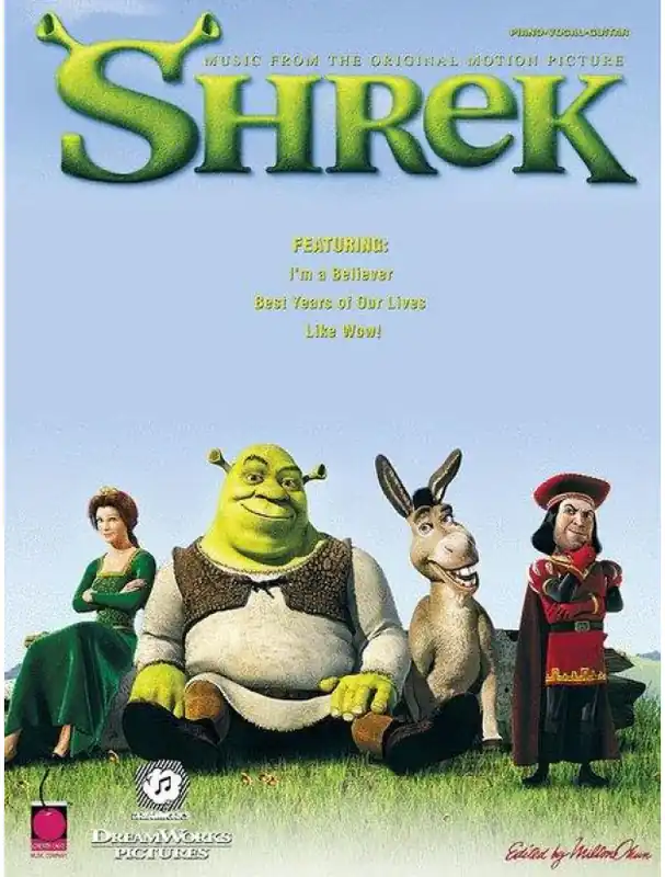 Novinka Shrek (noty na klavír, zpěv, akordy na kytaru)