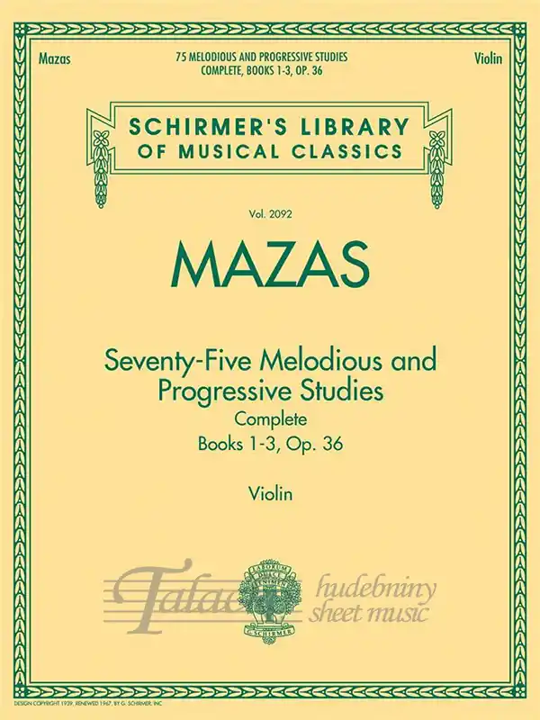 75 Melodious and Progressive Studies Complete, Books 1-3, Op. 36 Víkendová Akce
