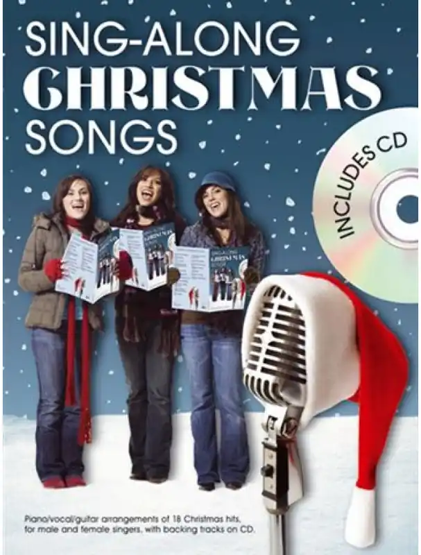 Cenově Výhodný Sing-Along Christmas Songs (noty, klavír, zpěv, kytara) (+audio)