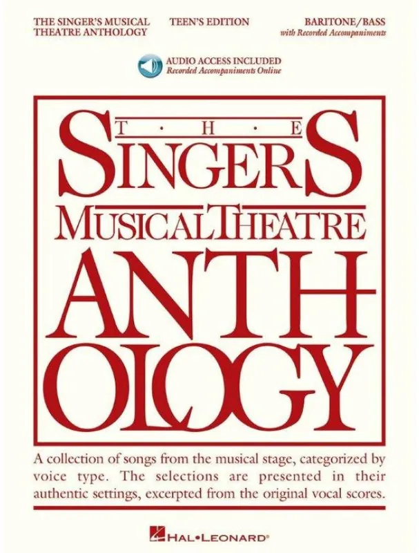 Singer‘s Musical Theatre Anthology - Teen‘s Edition - Baritone/Bass (noty na klavír, zpěv)(+audio) Akční Cena