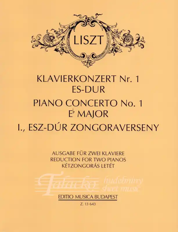 Piano Concerto No. 1 Eb Major (Reduction for 2 Pianos) Autentický