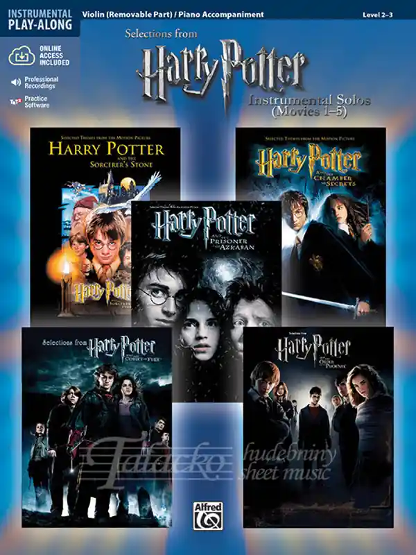 Autentický Harry Potter Instrumental Solos (Movies 1-5) Violin/Piano Accompaniment