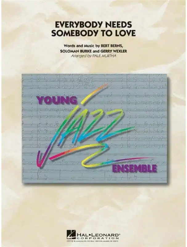 Nejprodávanější Solomon Burke Everybody Needs Somebody to Love (noty pro školní jazzový orchestr, party, partitura)