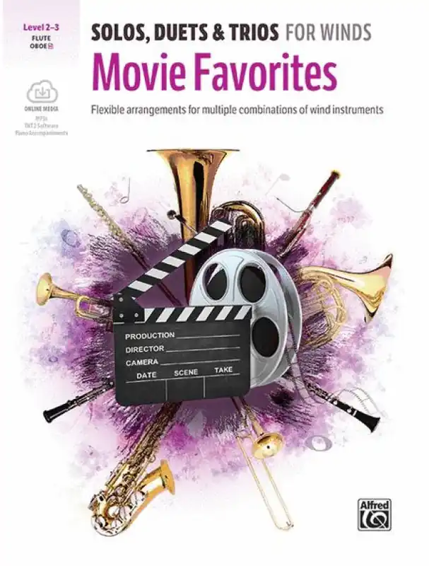 Ihned K Objednání Solos, Duets & Trios for Winds Movie Favorites (noty na příčnou flétnu, hoboj) (+audio)