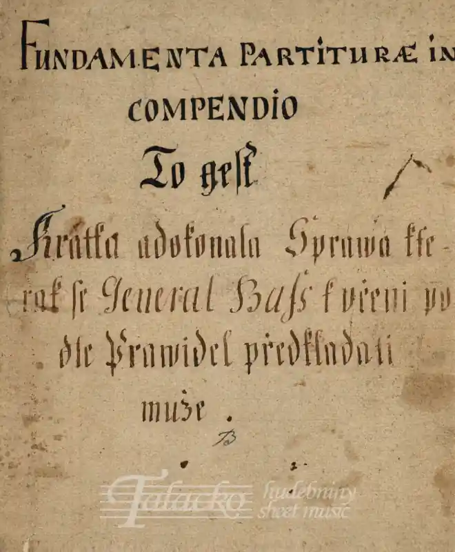 Cenově Výhodný Fundamenta PARTITURAE