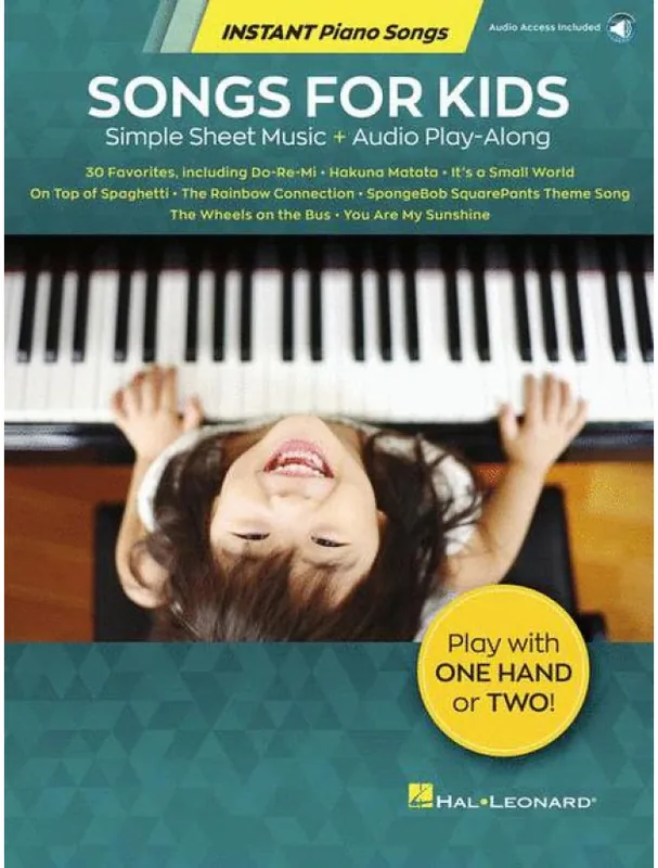 Cenově Výhodný Songs for Kids Instant Piano Songs (velké noty na snadný klavír) (+audio)