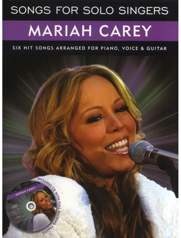 Songs For Solo Singers Mariah Carey (noty, akordy, texty, klavír, kytara, zpěv) (+audio) Rychlé Dodání