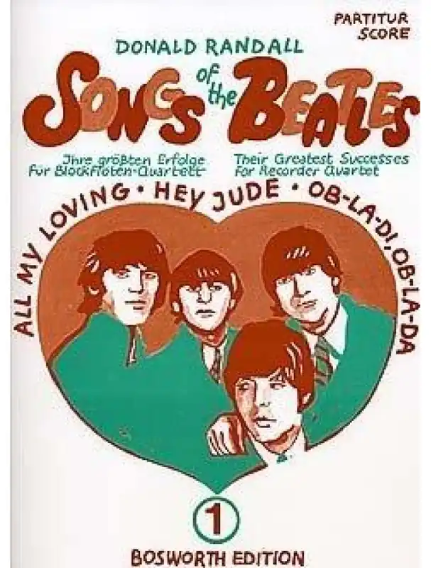Songs Of The Beatles Vol.1 - Recorder Quartet - Scores/Parts (noty na zobcovou flétnu, kvartet) Autentický