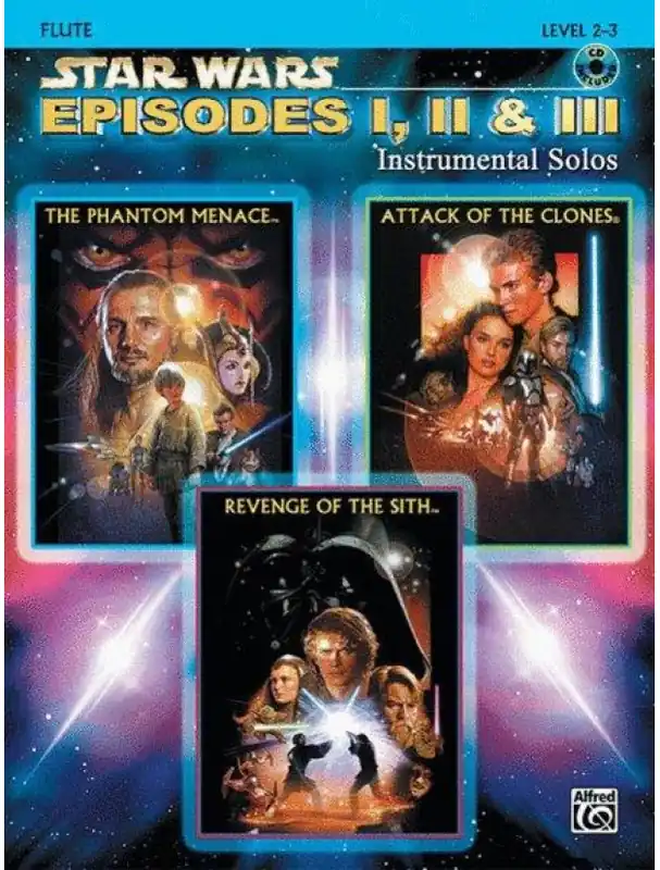Akce Star Wars I, II & III (noty na příčnou flétnu) (+audio)