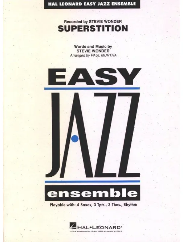 Pouze Dnes Stevie Wonder Superstition (snadné noty pro jazzový orchestr, party, partitura)