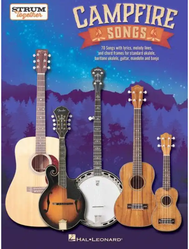 Strum Together Campfire Songs (noty, melodická linka, akordy na kytaru, ukulele, mandolínu, banjo) Nejprodávanější