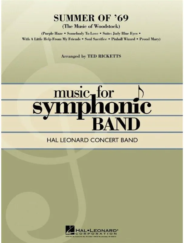 Summer of ‘69 - The Music Of Woodstock (noty pro symfonický orchestr, party, partitura) Levný
